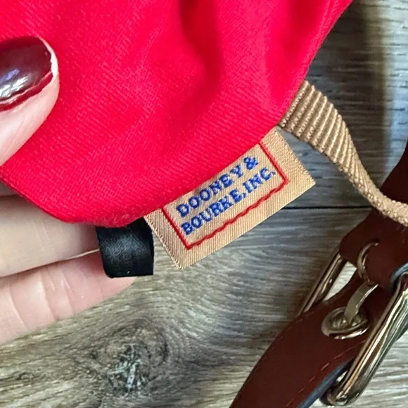 Dooney & Bourke Taupe and Coral Hobo Bag - Picture 14 of 16